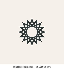 Intricate Geometric Sunburst Circular Design