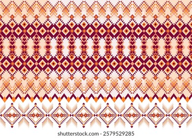 The intricate geometric tribal patterns in warm tones reflect the indigenous art and tribal aesthetics inspired by the cultures of Native Americans and Latin Americans.