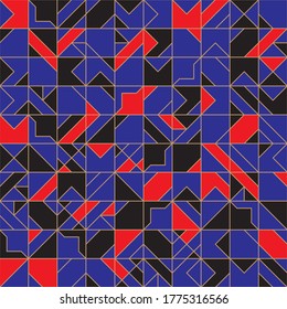Intrincado diseño de patrones sin fisuras del vector geométrico, fondo de repetición moderno para web e impresión