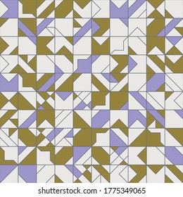 Intrikiertes geometrisches, nahtloses Vektordesign, zeitgemäßer, wiederholter Hintergrund für Web und Print