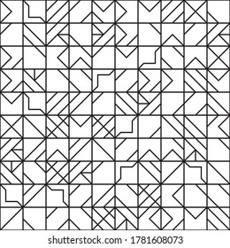 Intrincado diseño de patrones sin fisuras del vector geométrico, fondo de repetición moderno para web e impresión