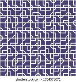 Intricate geometrical vector seamless pattern design, modern tiled repeat background for web and print
