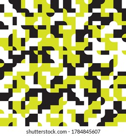 Intricate geometrical vector seamless pattern design, modern tiled repeat background for web and print