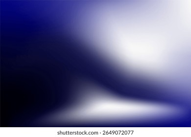 Um intrincado gradiente de tons de azul e branco cria um design abstrato calmante e moderno. Perfeito para uso em apresentações, fundos e arte digital mostrando elegância e simplicidade.