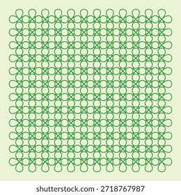 Padrão de nó verde intrincado criando uma textura de fundo sem costura e decorativa.