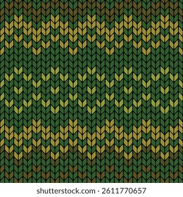 Intricate Green and Yellow Geometric Pattern with Leaf Motifs for Modern Design