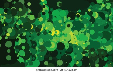 Intricate Green and Yellow Pixel Art Background with Geometric Blocks