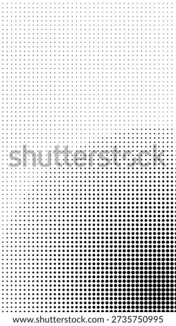 Intricate halftone patterns and shapes form a captivating abstract art piece.
