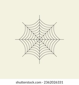 Intricate Halloween Spider Web: A Spooky Arachnid's Trap for Your Eerie Designs and Halloween-Themed Creations. Perfect for Holiday Graphics and Decorations!