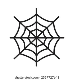 Intricate Halloween Spider Web Vector Clip Art for Eerie Designs