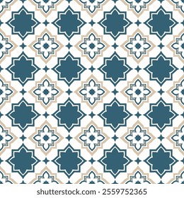 Intricate Hand Drawn Azulejos Ceramic Tiles Collection Traditional Blue Floral Geometric Patterns with Seamless Vectors for Timeless, Unique and Elegant Decorative Backgrounds.
