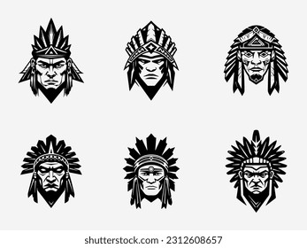 Intricate hand drawn illustration of a Native American Indian head, symbolizing wisdom, connection to nature, and spirituality