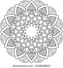 Intricate Hand-Drawn Mandala Art: A Mesmerizing Blend of Geometric Patterns and Whimsical Symmetry