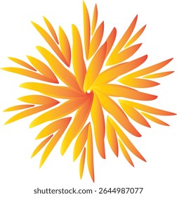 Intricate Indian mandala design on orange gradient background for decoration