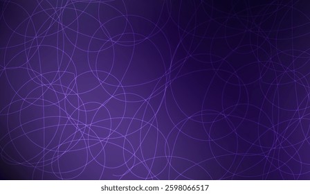 Intricate interlacing of subtle violet circles creating a mesmerizing and modern abstract background perfect for conveying sophistication and technological dynamism