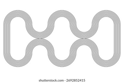 Um intrincado vetor de padrão de linhas geométricas interligadas. Este é um elemento único de design de arte para composições gráficas modernas.
