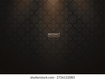 Fondo geométrico islámico intrincado con patrones árabes, estrellas, polígonos y círculos que simbolizan el infinito, la unidad y la espiritualidad para el uso cultural, religioso y elegante del diseño