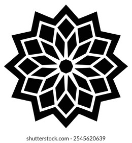 Patrón geométrico islámico intrincado con ornamentación simétrica, perfecto para la decoración del hogar, tarjetas de Ramadán, textiles y diseños digitales. Este Vector escalable es ideal tanto para el Web como para el uso de impresión.