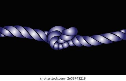 Intricate Knot in Twisted Rope