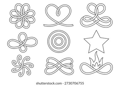 Intricate knotwork and decorative shapes celtic knot