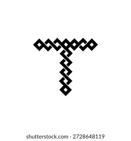 Intricate Knotwork Letter T Monogram