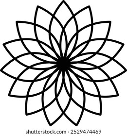 Icono intrincado de Kolam que representa el arte cultural, la tradición y el significado espiritual, perfecto para resaltar ocasiones festivas, celebraciones y rituales religiosos con un hermoso y detallado decorado