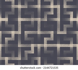 Intricate Labyrinth Linear Seamless Pattern Vector Stock Vector ...