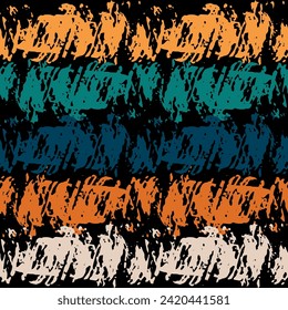 Intricate labyrinth ornament. Abstract geometric decorative background.   Brush stroke stripes vertical