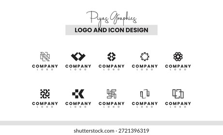 Kompliziertes Paket für das Logo-Design