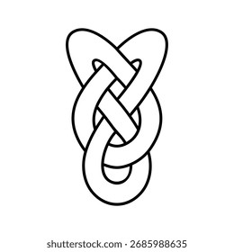 Intricate Loop Design Isolated on White Background