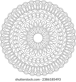 Intricate Mandala Adult Coloring Page Christmas Holiday Stress Free Relaxation Mandala