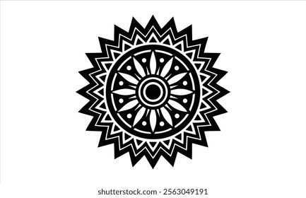 Intricate Mandala Circle Design white background