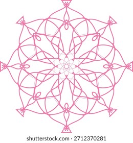 Design de mandala intrincado criado com linhas limpas e simetria perfeita