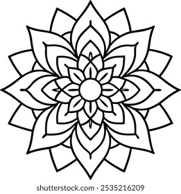 Intricate Mandala Design , Detailed Geometric Pattern for Art and Decoration.