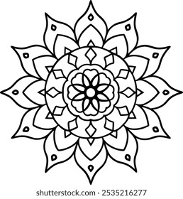 Intricate Mandala Design , Detailed Geometric Pattern for Art and Decoration.