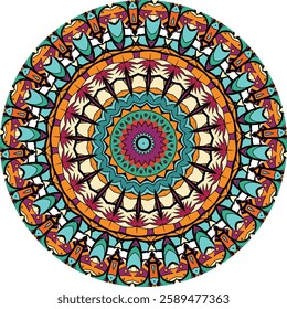 Intricate Mandala Design Featuring Vibrant Colors