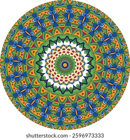 Intricate Mandala Design Featuring Vibrant Colors