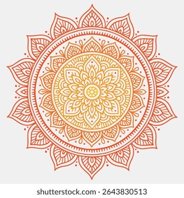 Intricate Mandala Design with Floral and Symmetrical Patterns