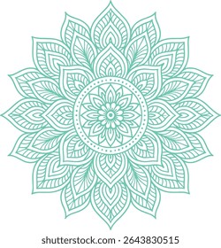 Intricate Mandala Design with Floral and Symmetrical Patterns