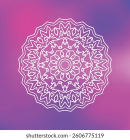 Intricate Mandala Design with Geometric Patterns on a Gradient Background
