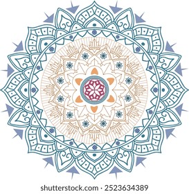 Design de Mandala intrincado para Mindfulness, Espaços de Meditação e Decoração de Arte Espiritual, Perfeito para Estúdios de Yoga e Centros de Bem-estar