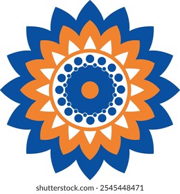 An intricate mandala design vector with detailed, symmetrical patterns, perfect for artistic, spiritual, or decorative projects.