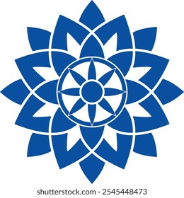 An intricate mandala design vector with detailed, symmetrical patterns, perfect for artistic, spiritual, or decorative projects.
