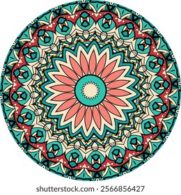 Intricate Mandala Featuring Geometric Layers