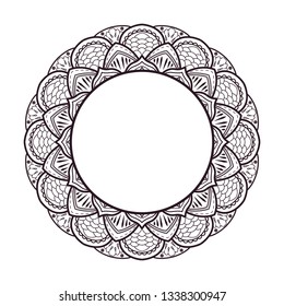 Intricate mandala frame for decorative purpose