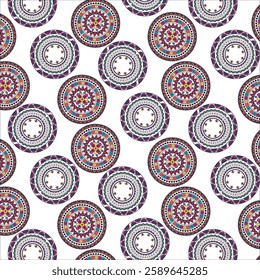 Intricate Mandala Inspired Seamless pattern