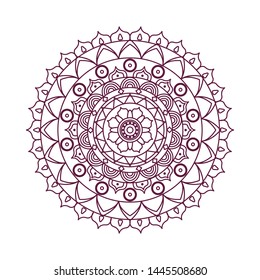 Intricate mandala pattern design outline