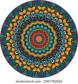 Intricate Mandala Pattern with Floral pattern