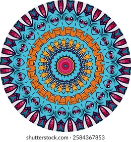 Intricate Mandala Pattern with  Geometric pattern