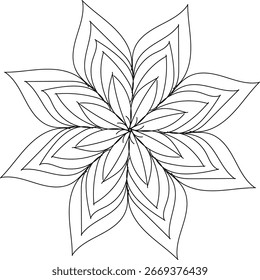 Patrón de mandala intrincado para la relajación y el arte decorativo